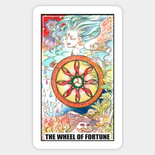 The wheel of fortune tarot card Sticker